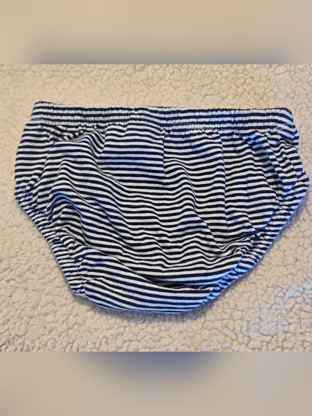 Carter's Navy and White Striped Diaper Cover